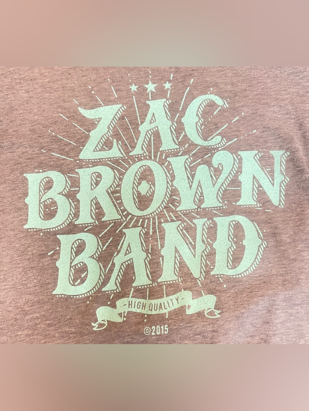 2015 Zac Brown Band Tour Womens T-Shirt Size Small Double Sided Gray Blue